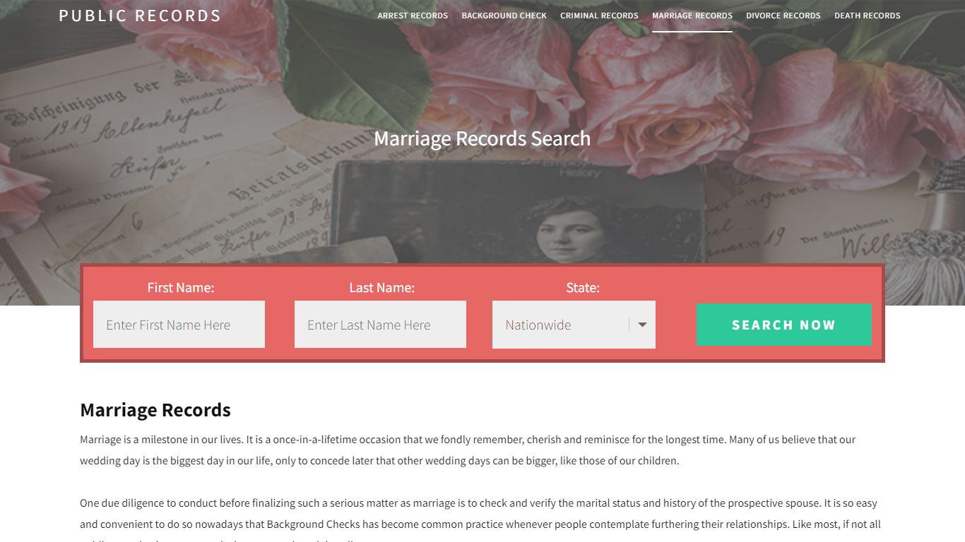 Marriage Records | Enter Name and Search. 14Days Free - Public Records